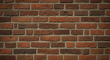 Brick wall texture, various shades of red and brown