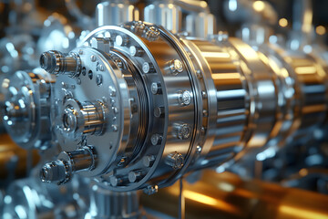 Obraz premium Industrial Ammonia Production: Close-up of Haber-Bosch Process Equipment