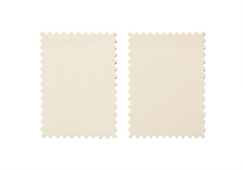 Blank postage stamp, clean postage stamp isolated on a transparent or white background.