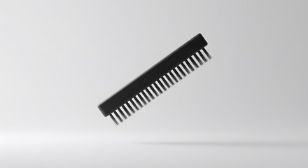A Minimalist Studio Shot of a Black Cleaning Brush,Product Photography,Cleanliness Concept