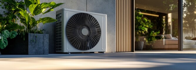 air conditioning unit outside the house