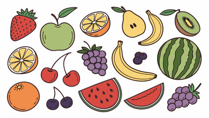 seamless pattern with fruits