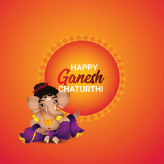 Cartoonist character of ganesha design concept