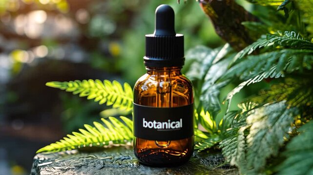 Vibrant Botanical Bottle with CB Design for Natural Wellness