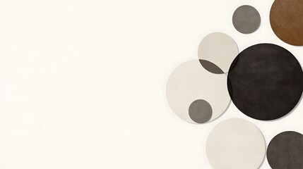Abstract circles on white background
