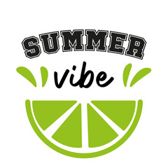 Summer Quote. Summer Vibe. Fruit PNG