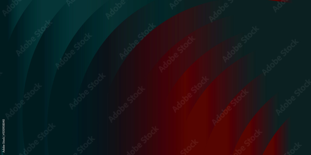 Poster abstract background with overlapping circles in shades of red and teal creating a blurred effect.