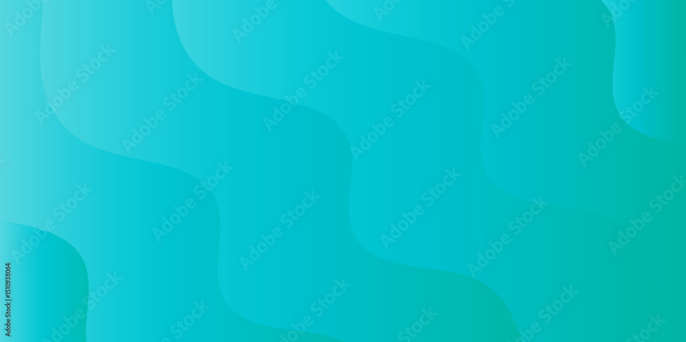 Poster teal abstract background with gradients and flowing organic shapes on the left side smooth texture c