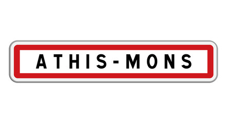 Panneau d'entrée Athis-Mons, Essonne, Île-de-France