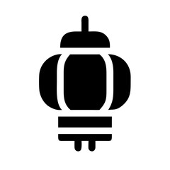 Obraz premium Simple black lantern icon, for websites and apps