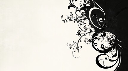 Black and white floral design (1)