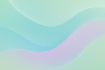 Mint and Lavender Abstract Curves with Soft Pastel Gradient Flow