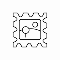 Postage stamp mail icon vector sign