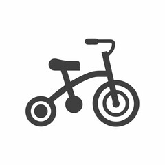Kids Simple Tricycle Vector Icon.