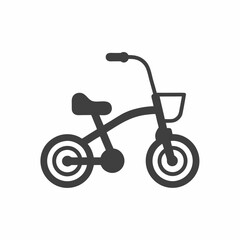 Kids Simple Tricycle Vector Icon.