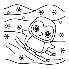 Fototapeta premium ocean animal cartoon coloring pages
