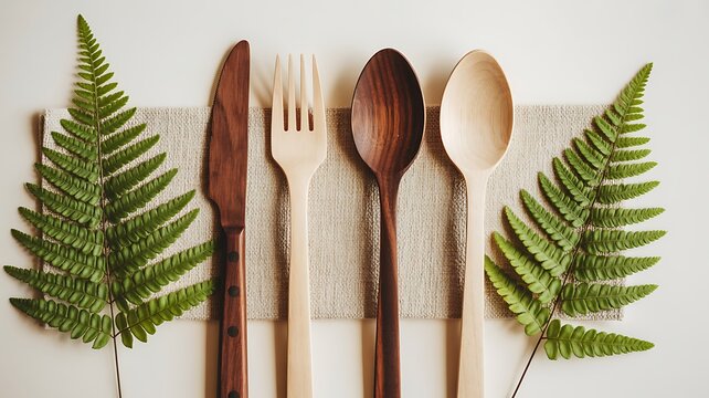 Eco-friendly bamboo cutlery set