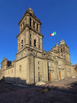 Edificio de la Catedral Metropolitana de la Ciudad de M&eacute;xico en el Z&oacute;calo del Centro Hist&oacute;rico