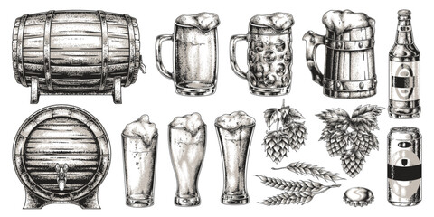 Beer and brewing equipment on display