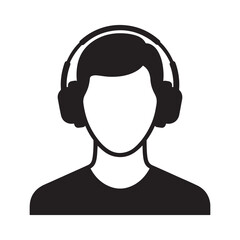 Help Desk Vector &ndash; Support Agent in Headphones

