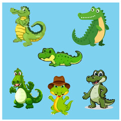 Fototapeta premium color crocodile vector image 2