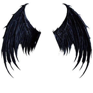 demon wings isolated on transparent background