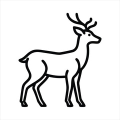 deer silhouette vector illustration