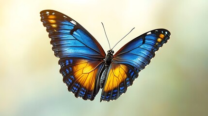 Fototapeta premium Stunning monarch butterfly artistic design bright gradient shades symmetrical wings image