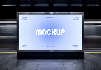 Metro Station Screen Mockup