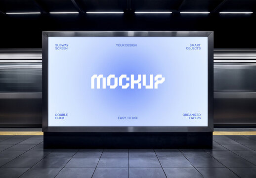 Metro Station Screen Mockup
