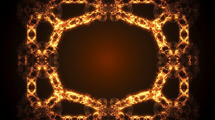 Abstract fiery frame design