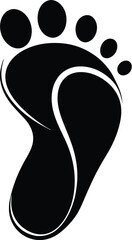 baby foot silhouette, tiny toes, infant shape
