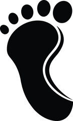 baby foot silhouette, tiny toes, infant shape
