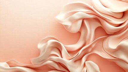 Fototapeta premium Flowing peach silk