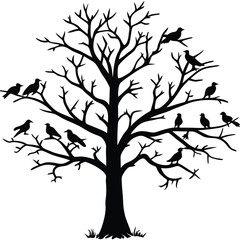 silhouette of a tree