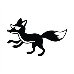 Fox running wearing glasses vector