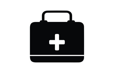First aid kit icon set. medical kit icon, Medical box with cross. Medical emergency equipment. Healthcare concept for apps and websites