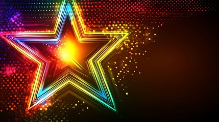 Colorful star graphic design