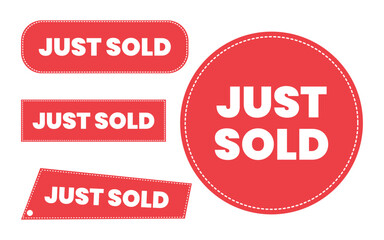 Just Sold Badges Vector Set | Real Estate Sale Labels