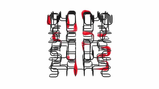 Hilbert curve blood-cell 3D loop animation can be used in medical explainers and fractal science visuals. The fusion of fractal geometry and biological motion illustrates circulation, vascular network