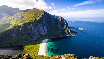 Flat lay of beauty products on marble background