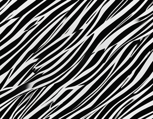 Obraz premium Abstract Black and White Diagonal Zebra Stripe Pattern