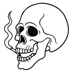 Obraz premium human skull and crossbones