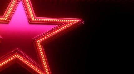 Large glowing pink star