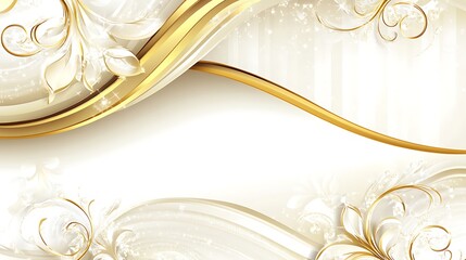 Elegant white and gold decorative design