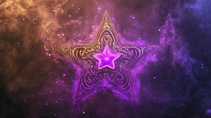 Ornate star design in vibrant smoke