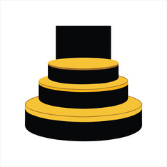 Premium Circular Stairs Podium for Product Display