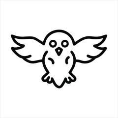 Owl flying vector