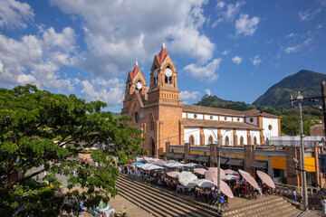 Venecia, Antioquia - Colombia - April 05, 2023. Church of Saint Joseph is a Colombian temple of...