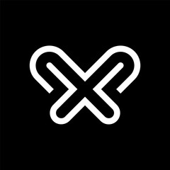 Letter MX or XM creative monogram logo